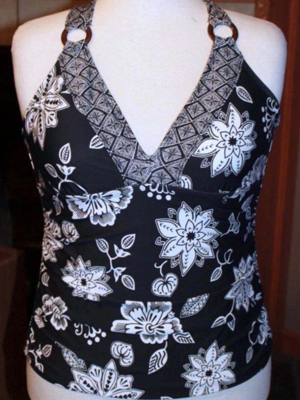 Athena Bali Halter Swim Tankini - EUC